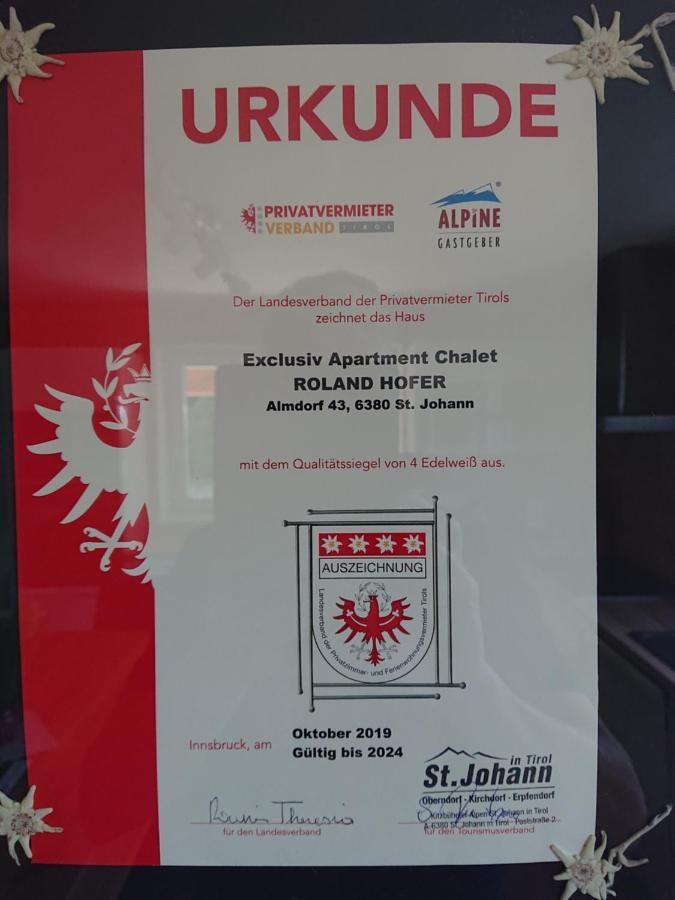 Exclusive Appartement Chalet St. Johann in Tirol Eksteriør billede